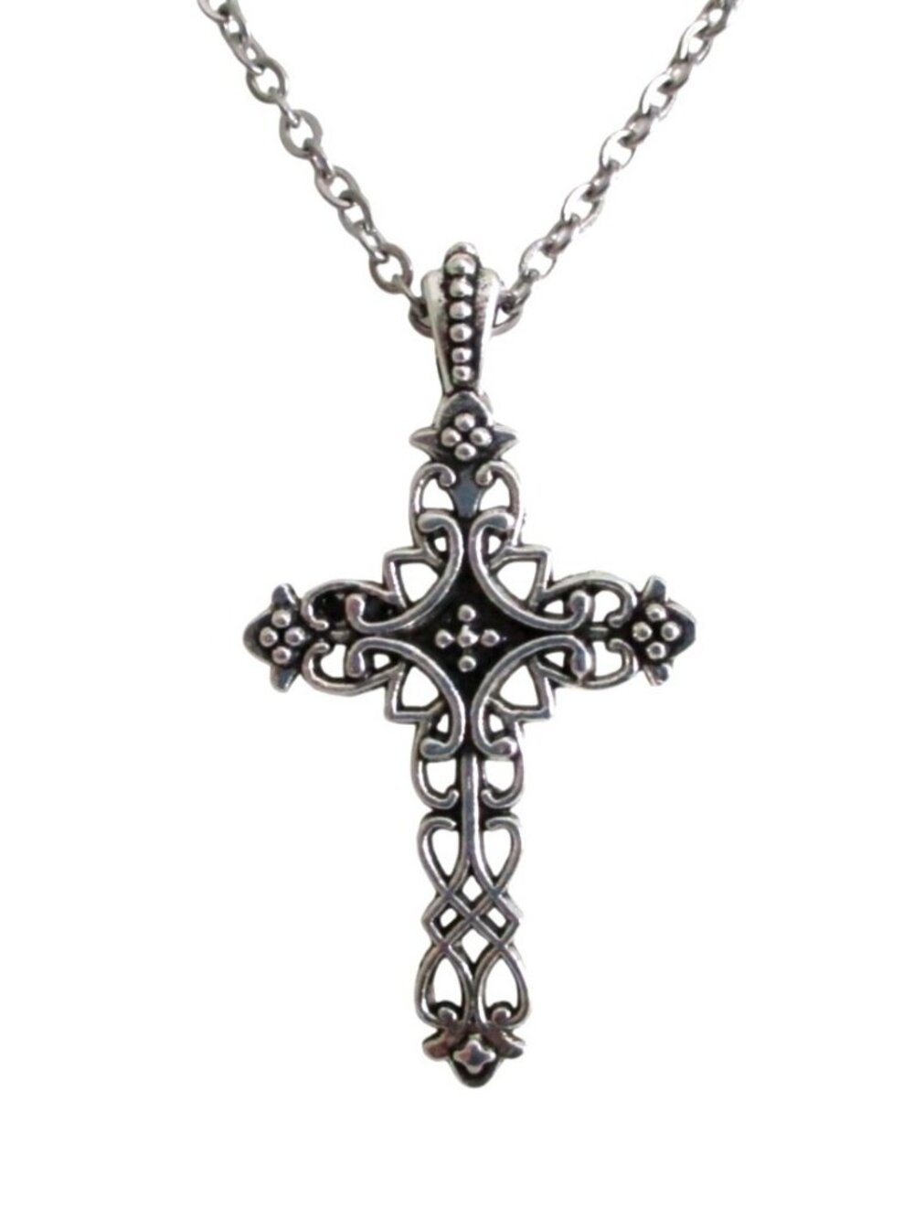 New Celtic Cross Pendant Necklace 19" Stainless Chain Unisex Spiritual Jewelry
